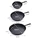 HUFTGOLD Cast Iron Skillet 3-Piece Set, Pre-Seasoned Frying Pan Set, 10-Inch, 8-Inch & 6-Inch Cookware Set