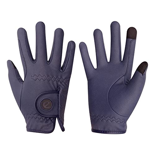 eGlove eQUEST GripPro Winter Edition - Thermal lined horse riding gloves - Touchscreen Friendly! (Navy, X-Small) — image 1