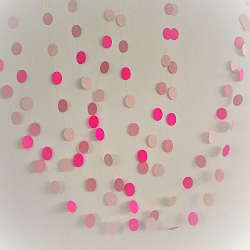Hanging Tissue Paper Tassel, Home Decoration Wall Ceiling Curtain Xmas Decor Kids Room Party Wedding Birthday Festivals Party Decoration (PaperGarland-40ft,Pink)