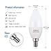 Candelabra LED Bulbs Kakanuo E12 LED Bulb 60W Equivalent Chandelier Bulbs,6W Daylight White 5000K B11 Led Candle Light Bulbs,Pack of 6