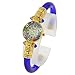 Glass Of Venice Murano Glass Millefiori Bangle Watch - Blue Gold Multicolor