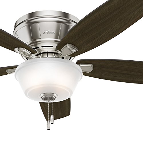 Hunter Fan 56 inch Low Profile LED Ceiling Fan in Brushed Nickel with