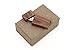 Walnut Wooden 16GB Flash Drive - Natural Eco Vintage Collection USB 2.0 16 GB Thumb Drive - Inserted in a hand made 2 piece paper box with Raffia grass inside