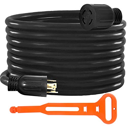 VEVOR 25FT 30 Amp Generator Extension Cord 4 Wire 10 Gauge Generator