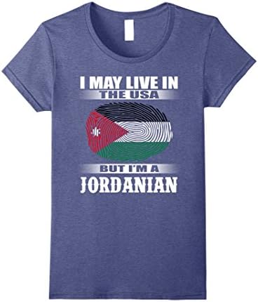 Womens DNA JORDANIAN flag gifts tshirts Small Heather Blue