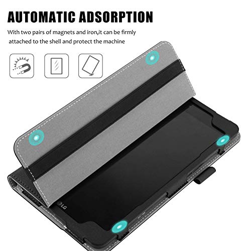 IVSO LG G Pad F2 8.0 Sprint (LK460) Tablet Case with Keyboard - Detachable Wireless Keyboard Front Prop Stand Case for LG GPad F2 8.0 Sprint Model LK460 8-Inch Android Tablet 2017 Release (Black) - Thumbnail 7