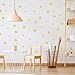 Light up world Wall Decals with Gold Glitter Sparkling Wall Stickers Removable Home Decoration Easy to Peel & Stick Safe on Painted Walls DIY Vinyl Decor for Baby Kids Nursery Bedroom (Glitter dot)