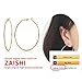 OwMell 1 Pair Big Circle Clip On Earring Stainless Round Simple Hoop Ear Cuffs No Piercing (Diameter of 5 cm)