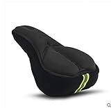 NewYork 3D Silicone Bike Bicycle Soft Gel Saddle Seat Cover -5 layers Elasticity Cushion Pad Sprotsrain Memory Foam Seat Triangular Groove Shock Absorption Cycling Case (Black)