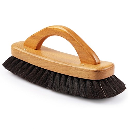Burstenhaus Redecker Shoe Shine Brush with Handle, Black
