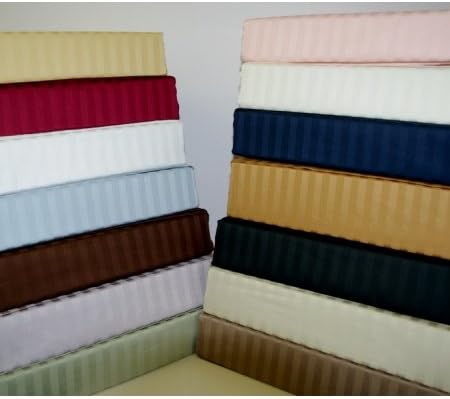 1000 Thread Count 100% Egyptian Cotton 4pc Sheet Set- Luxury Sateen Stripes (Blush, King)