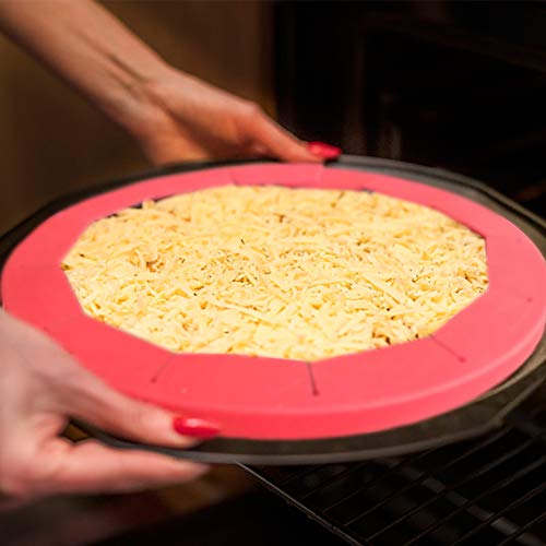 Silicone Pie Crust Protector,Adjustable Pie Shield- Pie Crust Protector Shield Kitchen Tool for Baking Pie Fit 8 Inch to 11 Inch Diameter Pies Protector Shield (4Pcs,Red) - Thumbnail 5