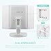 Jerrybox Trifold LED Makeup Mirror with Touch Screen, Natural LED Vanity Mirror, 180° Adjustable, Illuminating Folding Cosmetic Mirror (Free 5X Magnification Mirror)