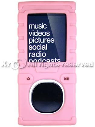 Pink Silicone Skin Rubber Case Cover Protective Shield For Brand Zune 2nd Genderation II 2 Gen 4gb 8gb / 4g 8g / 4 8 gb g with Clip