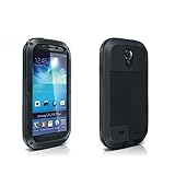 EK Aluminum Metal Case Cover Gorilla Glass Waterproof/shockproof/dustproof For Samsung Galaxy S4 I9500 (All-Black)
