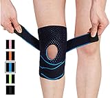 Venture Pal Knee Brace Non-Slip Open-Patella Brace with Adjustable Strap & Side Stabilizers - Best Knee Support for Joint Pain Relief,Meniscus Tear,Arthritisand and Injury Recovery