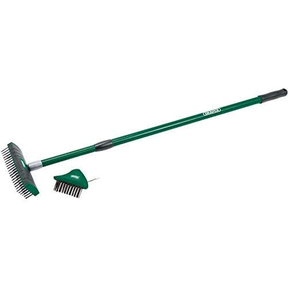 Draper PHWB/SET Paving Brush Set with Twin Heads And Telescopic Handle Green