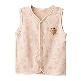 Yoyosoudou Organic Cotton Unisex Baby Sleeveless Snaps Vest