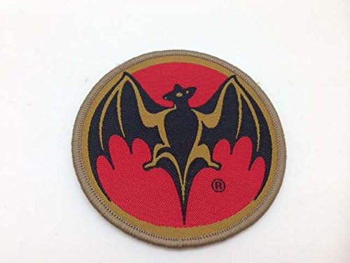 Bacardi patch, round 7 cm, iron-on patch.