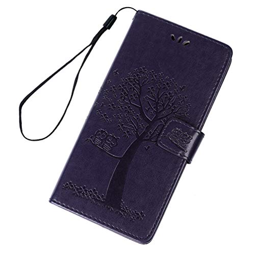 image for Galaxy Note 10 Case, Mavis's Diary Wallet Flip Folio Case Owl Big Tree