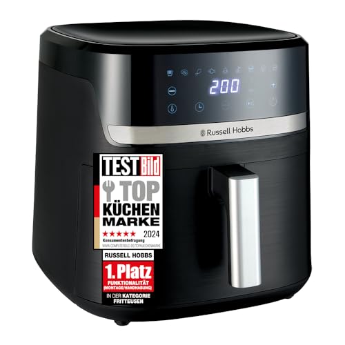 Russell Hobbs Heißluftfritteuse XXL 8,3L Rapid AirFryer [kompaktes Gehäuse, sehr leise, Pizza Ø 26cm] SatisFry (9 Programme, spülmaschinenfest, Fritteuse ohne Ö