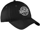 Koloa Surf Thruster Logo Old School Curved Bill Solid Snapback Hat Black/w