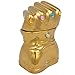 Marvel Avengers Infinity Gauntlet Cookie Jar - Gold with Infinity Stone Accents - Ceramic - 9 In Tall