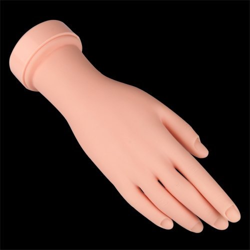 Soft Plastic Fake Practice Hand for Nail Art Training Tips