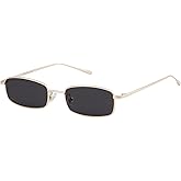 ADE WU Small Narrow Rectangle Sunglasses Womens Mens Retro Y2k 80s 90s UV400 Sunnies