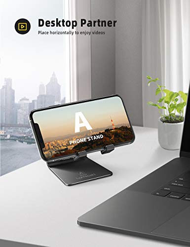 Adjustable-Cell-Phone-Stand-Lamicall-Phone-Stand-Update-Version-Cradle-Dock-Holder-Compatible-with-iPhone-Xs-XR-8-X-7-6-6S-Plus-SE-5-5S-5C-Charging-Accessories-Desk-Android-Smartphone-Black