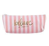FreedI Canvas Pencil Case Pouch Zipper Closure Cosmetic Makeup Bag Cute Pen Stationery Holder