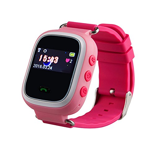 TechComm G900 GSM Unlocked Kids Smartwatch with Triple Positioning, GPS Tracking, WiFi, Pedometer, Sleep Monitor, Geofencing and Anti Take-Off Alarm (pink)