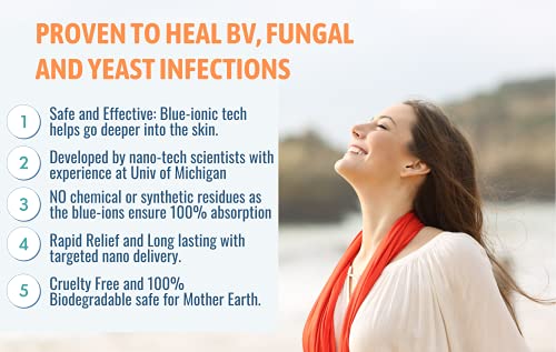 Herbal Yeast infection treatment for Vaginal BV, Odor, Rapid Itch Relief. Natural Feminine Care Yoni Soap oil spray With Tea Tree Oil and Moringa.