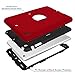 Hocase Dual Layer  Ruggged Hard Rubber Case Apple iPad mini 1 / 2 / 3 - Red / Black