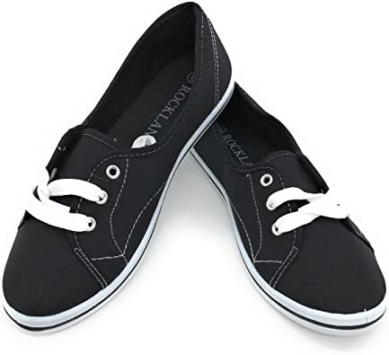 Women Canvas Lace Up Falts Ballet Shoes