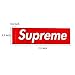 5 Pack Large Sticker 7.5 X 2.3 INCH, Classic Box Logo Decal Waterproof White Red for Water Bottle Laptop Luggage Kids