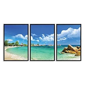 3 Piece Framed Canvas Wall Art for Living Room, Bedroom Scenery Theme Canvas Prints for Home Decoration Ready to Hang - 16"x24"x3 Panels