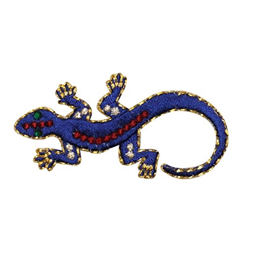 ID 0744 Colorful Lizard Patch Gecko Symbol Craft Embroidered Iron On Applique