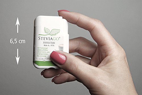 STEVIAGO Stevia Tabs (Reb-A 97%) im praktischen Tabspender (200 Tabs) – Bild 5