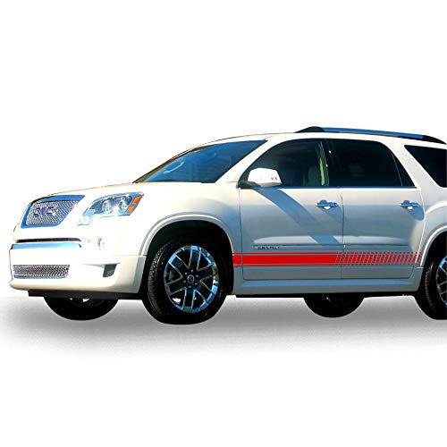 Set of Racing Side Stripes Decal Sticker Graphic Compatible with GMC Acadia SL SLE SLT Denali