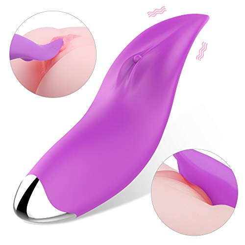 Sex Toys Clitoral Vibrator Small Tongue Licking Massager Sensual Games Oral Adult Toy for Virgin Foreplay Entertainment for Women Men Couples Silicone Waterproof (Purple)