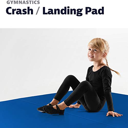 We Sell Mats Bi-Folding Gymnastics Crash Landing Mat Pad, Safety for Tumbling, Back Handspring Training and Cheerleading, 4 ft x 6 ft x 2 Inch Thick