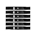 MowerPartsGroup (6) Blades Fits Hustler 54" Raptor SD Fastrak X One Super Z Replaces 797696 601124 primary