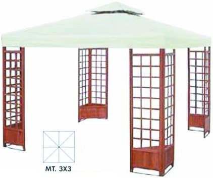 Holz Pavillon 3x3 Mit 4 Pflanzer Amazon De Elektronik