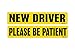 Zone Tech New Driver and Please BE Patient Magnet Reflective Magnetic Vehicle Car Sign