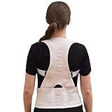 Comfort Posture Support and Shoulder/Back Pain Relief Adjustable Back Brace with Under - Arm Support Cushion, Chest Sizes 26
