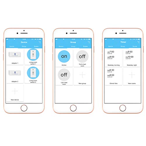 THIRDREALITY Smart Light Switch (Gen 1 Starter Kit) - Everything you need to control any Toggle or Rocker wall switch, No Wiring Required. 1 Switch and Hub. Compatible with Alexa and Google Home