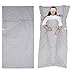 HOMEMAXS Sleeping Bag Liner Travel Sheet Soft and Breathable For Outdoor Picnic Travel Hotel, Grey