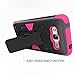 MINITURTLE Compatible with Samsung Galaxy J3 Case, Express Prime Case, Amp Prime Holster Case [MAX Defense] Pink and Black Hybrid Case w/Slim Built in Stand and Clip Pink Hunters Camo