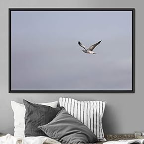 signwin Framed Canvas Wall Art Soaring Bird Aerial...